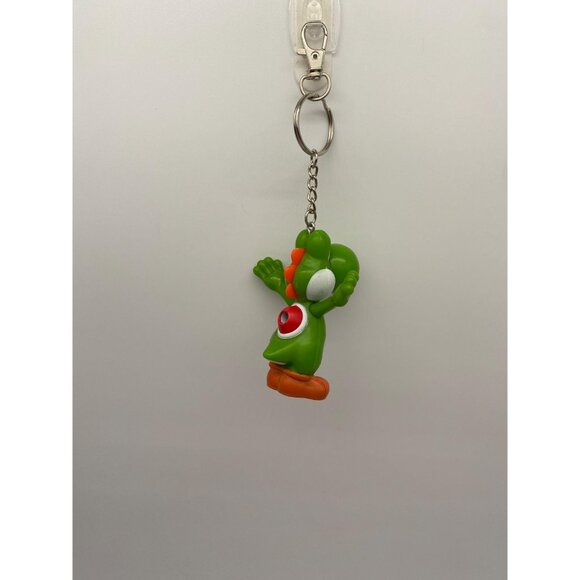Upcycled Nintendo Yoshi Figurine Keychain - Retro Toy Purse Charm - Picture 2 of 5
